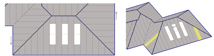 Splitting panels on roof