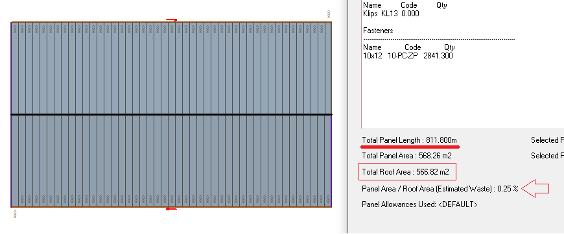 Gable roof panel lengths in AppliCad Roof Wizard