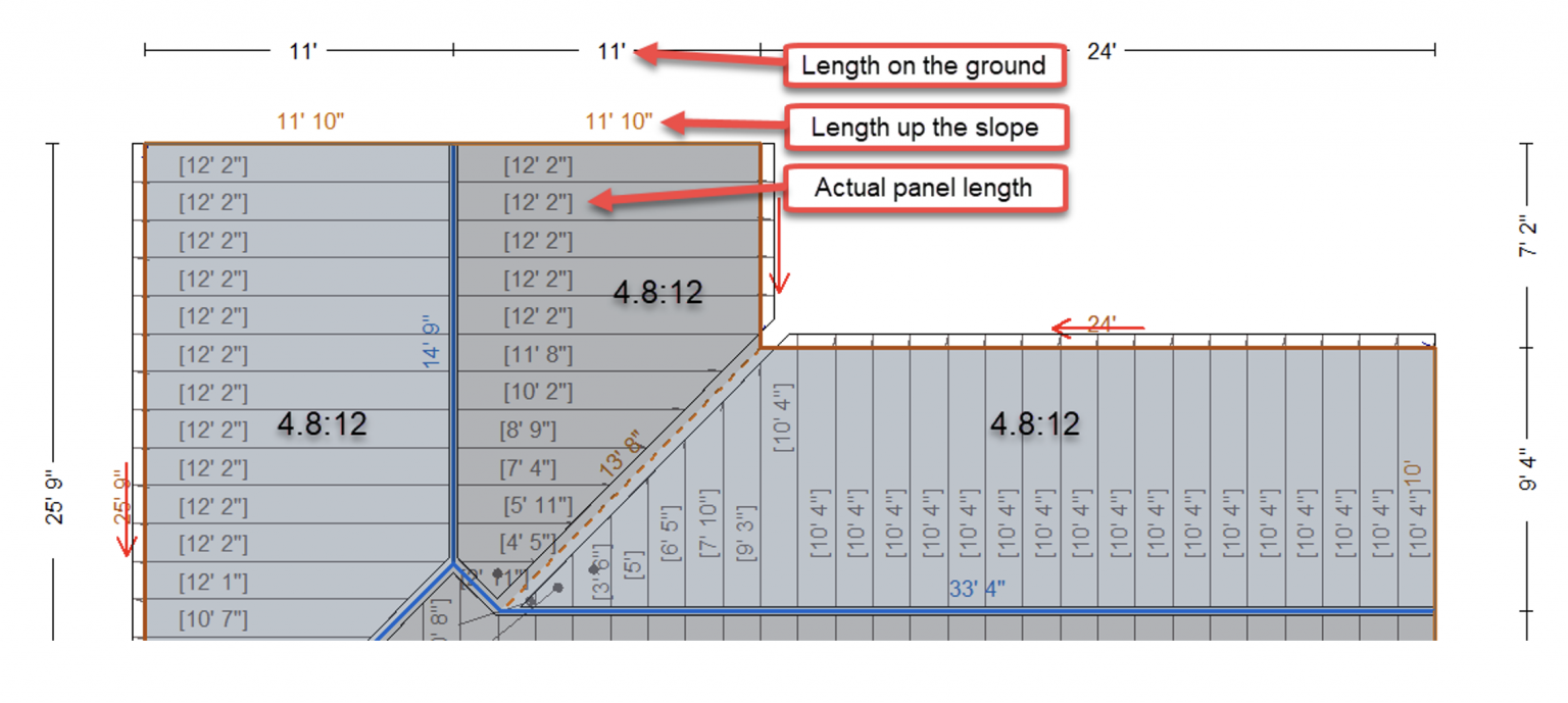 AppliCad Measuring the roof for metal panels in reroofing projects