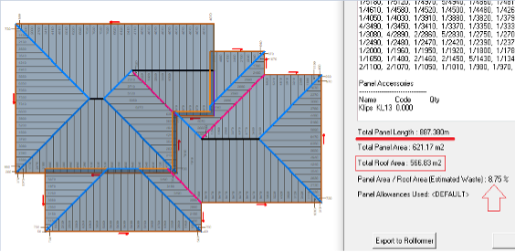 Split level roof panel lengths